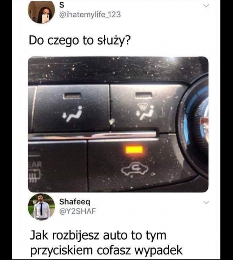 Mem o nieznajomości funkcjonowania przycisków auta